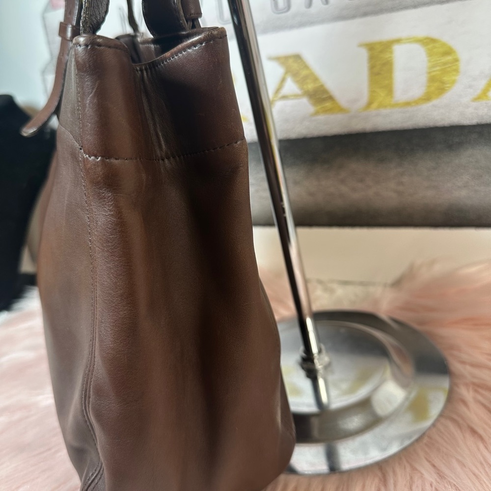 Coach Dark Brown Leather Shoulder Soho Bag. Made in Dominican Republic - Picture 5 of 10